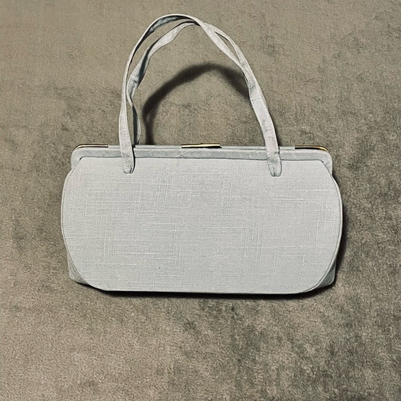 Normandie pale blue 70s structured evening bag - Picture 7 of 7